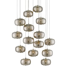Pepper 15 Light 21" Wide Multi Light Pendant with Metal Shades