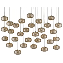 Pepper 30 Light 54" Wide Linear Pendant with Metal Shades