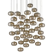 Pepper 36 Light 33" Wide Multi Light Pendant with Metal Shades