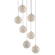 Finhorn 7 Light 13" Wide Multi Light Pendant with Shell Shades