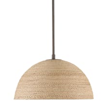 Tobago 17" Wide Pendant with Rope Shade