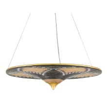 Canaan 3 Light 32" Wide Pendant with Wicker Shade