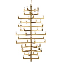 Andre 52 Light 40" Wide Wrought Iron Abstract Chandelier