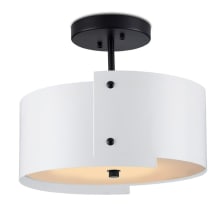 Ritsu 14" Wide LED Semi-flush Drum Ceiling Fixture