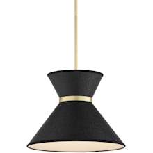 Avignon 17" Wide Pendant with Woven Paper Shade