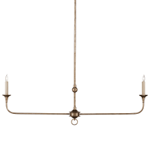 Nottaway 2 Light 40" Wide Wrought Iron Candle Style Chandelier