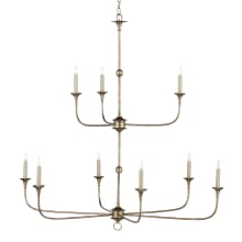 Nottaway 9 Light 44" Wide Wrought Iron Candle Style Chandelier