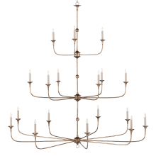 Nottaway 18 Light 60" Wide Wrought Iron Candle Style Chandelier