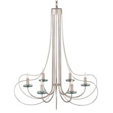 Harrow 6 Light 31" Wide Wrought Iron Candle Style Chandelier