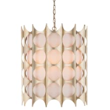 Bardi 4 Light 20" Wide Abstract Pendant with Linen Shade