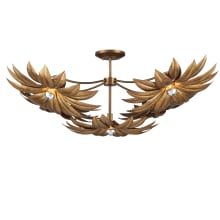 Alithea 5 Light 45" Wide Semi-Flush Ceiling Fixture with Floral Shades