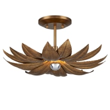Alithea 18" Wide Semi-Flush Ceiling Fixture with Floral Shade