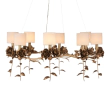 Rosabel 8 Light 35" Wide Ring Chandelier with Fabric Shades