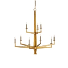 Goldfinch 9 Light 36" Wide Wrought Iron Candle Style Chandelier