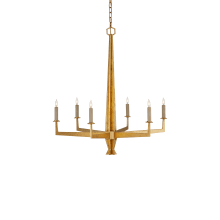 Goldfinch 6 Light 30" Wide Wrought Iron Candle Style Chandelier