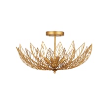 Leaflace 4 Light 26" Wide Semi-Flush Bowl Ceiling Fixture