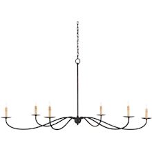 Saxon 6 Light Wrought Iron Chandelier