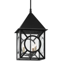 Ripley 3 Light 14" Wide Outdoor Wrought Iron Pendant