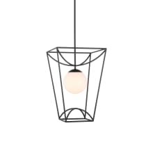 Rochefort 14" Wide Pendant with Frosted Glass Shade