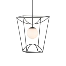 Rochefort 18" Wide Pendant with Frosted Glass Shade