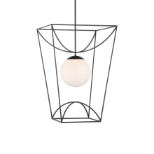 Rochefort 21" Wide Pendant with Frosted Glass Shade