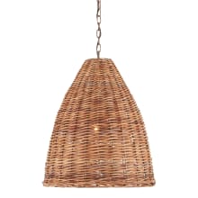 Basket 1 Light Pendant with Natural Woven Arurog Shade