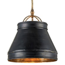 Lumley 1 Light Pendant with Rimmed Wrought Iron Shade