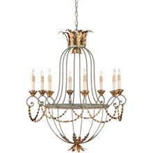 Elegance 8 Light Single Tier Chandelier with Customizable Shades