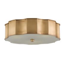 Wexford 3 Light Flush Mount Ceiling Fixture with Opaque Glass Shade