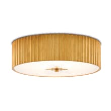 Caravel 14" Wide LED Flush Mount Drum Ceiling Fixture with Glass Shade