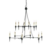 Danielli 42"H 12 Light Large Chandelier with Optional Customizable Shades