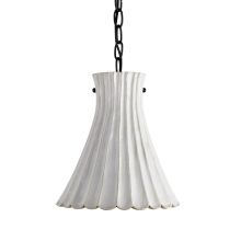 Jazz 1 Light Pendant with Terracotta Fluted Shade