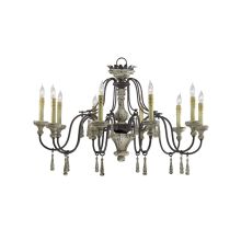 24.25" Ten Lamp Chandelier from the Provence Collection