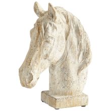 Majestic Mane 11" Tall Cement Horse-Head Sculpture