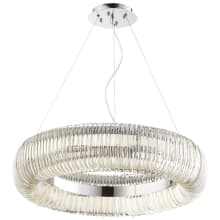 Beaming Around 8 Light 27" Wide Ring Chandelier
