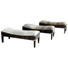 Fabulous Faux 48-1/4" Wide Wood Framed Leather Bench