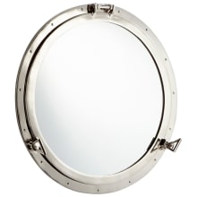 Seeworthy 28" Diameter Circular Flat Front Aluminum Framed Wall Mounted Mirror