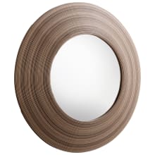 Tristian 35-3/4" Diameter Circular Wood Framed Bathroom Wall Mirror