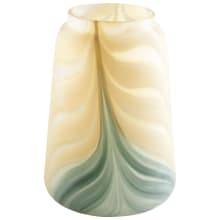 Hearts of Palm 7-3/4" Diameter Glass Vase