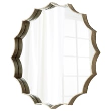 Luz 34-3/4" Tall Geometric Flat Front Iron Framed Wall Mounted Mirror