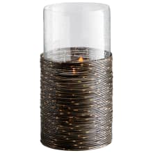 Luniana Glass and Iron Hurricane Candle Holder