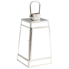 Paulus Glass and Stainless Steel Lantern Candle Holder