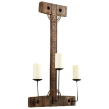 Tallulah Iron and Wood Sconce Candle Holder