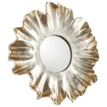 Akoya 16" Tall Floral Flat Front Aluminum Framed Wall Mounted Mirror