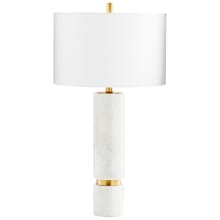 1 Light 31" Tall Column Table Lamp with Drum Shade