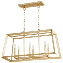 Hyperion 6 Light 29" Wide Cage Linear Chandelier
