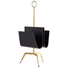 Siamese Twin 30.5 Inch Tall Iron Magazine Rack