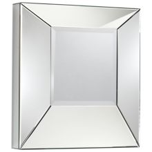 Pentallica 27-1/2" W x 29-1/2" H Square Glass Framed Bathroom Wall Mirror