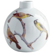 Aviary 7 Inch Tall Ceramic Vase