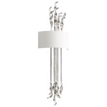 Islet 2 Light Wall Sconce with White Shade